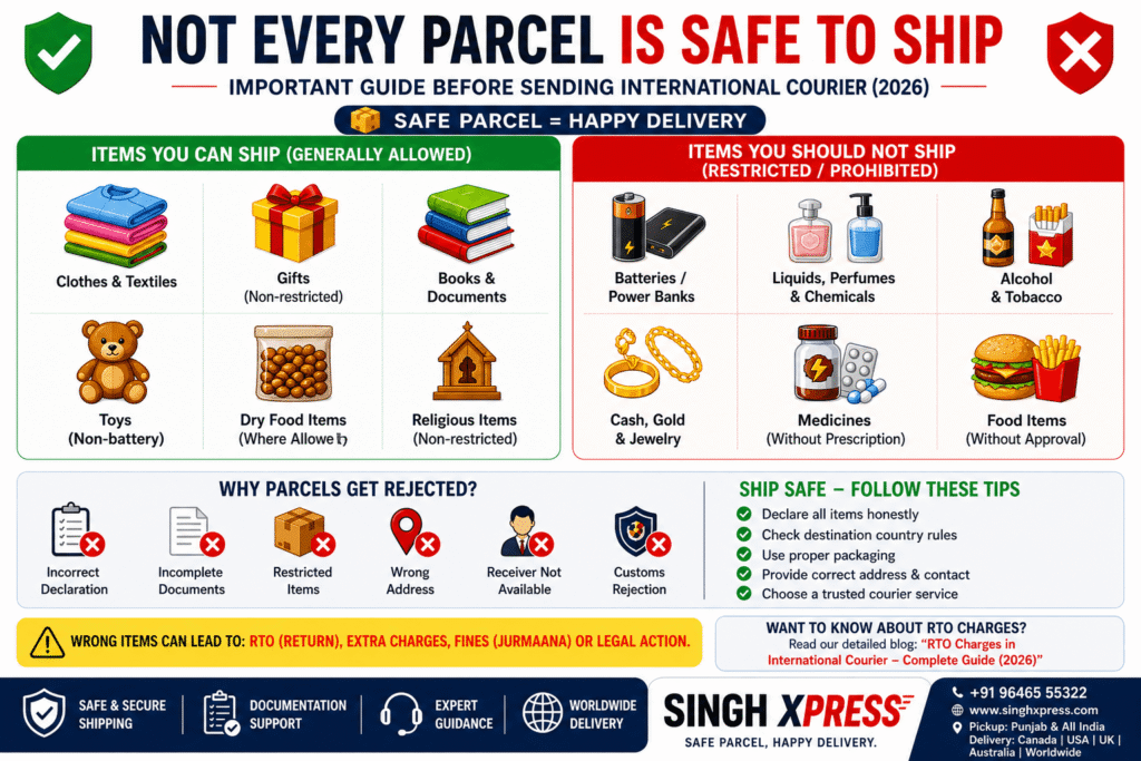 Not Every Parcel Is Safe to Ship | Singh Xpress Courier